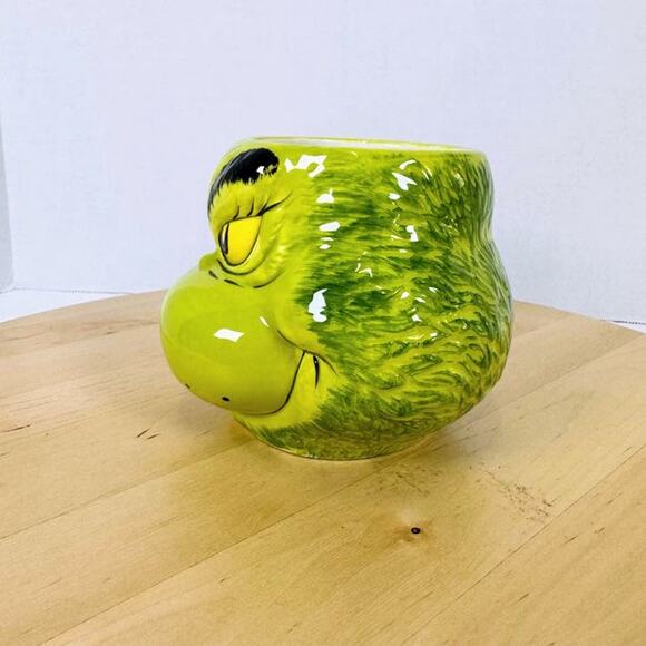 Dr. Suess The Grinch Coffee Mug Scuplted Head Ceramic 16oz Tea Cup 2018 - Picture 3 of 10
